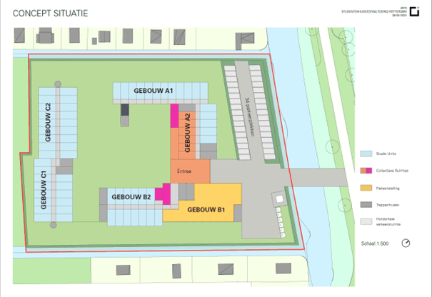 Plattegrond van het project Toepad in de Esch