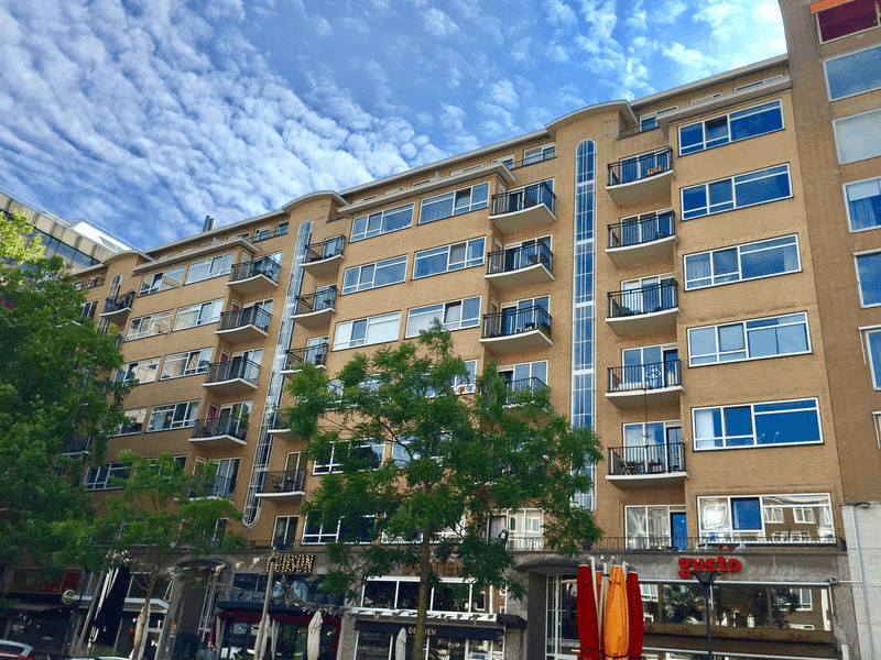 Foto van de woningen op de Schiedamse Vest